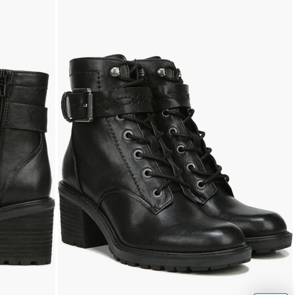 Zodiac Black Lace-Up Boots